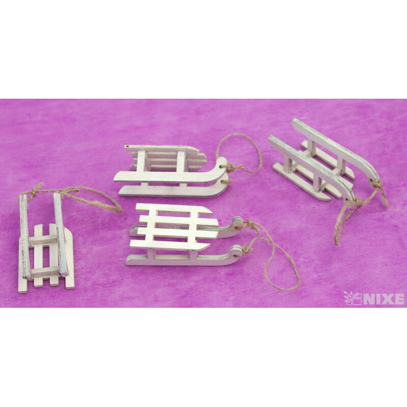 SÁŇKY 9cm 4ks*BÍLÁ