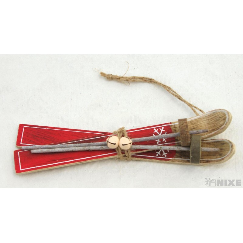 ZÁVĚS LYŽE 17cm*ČERVENÁ