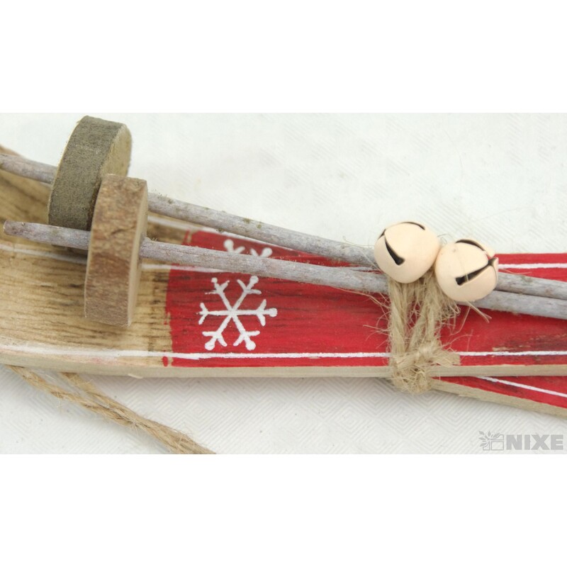 ZÁVĚS LYŽE 17cm*ČERVENÁ