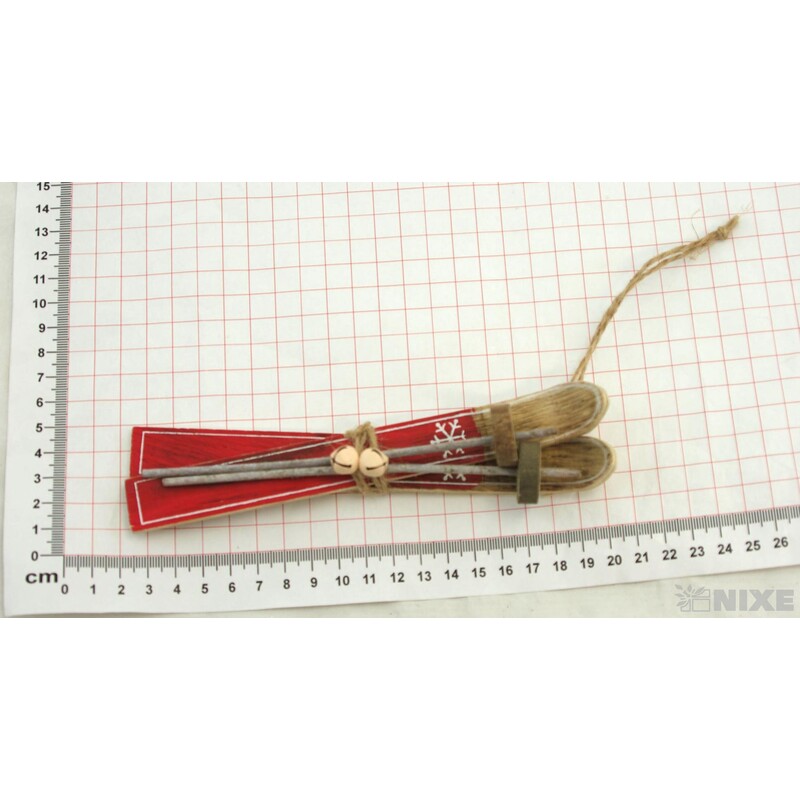 ZÁVĚS LYŽE 17cm*ČERVENÁ