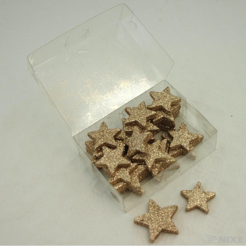 HVĚZDA PLNÁ 5-4cm 24ks*BRONZOVÁ