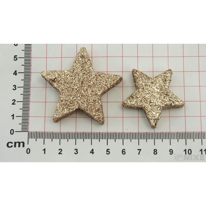 HVĚZDA PLNÁ 5-4cm 24ks*BRONZOVÁ