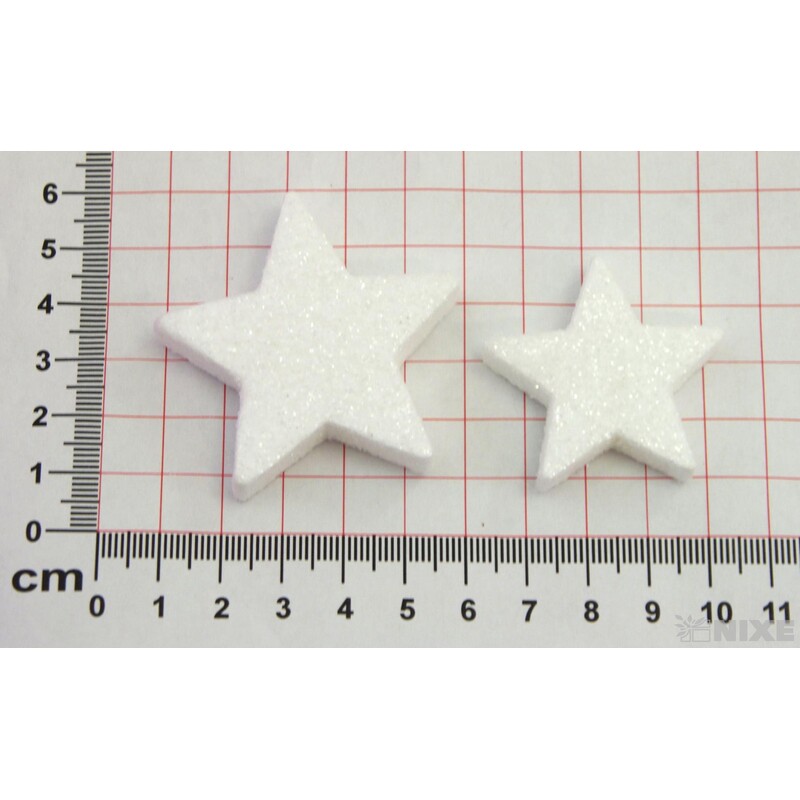 HVĚZDA PLNÁ 5-4cm 24ks*BÍLÁ