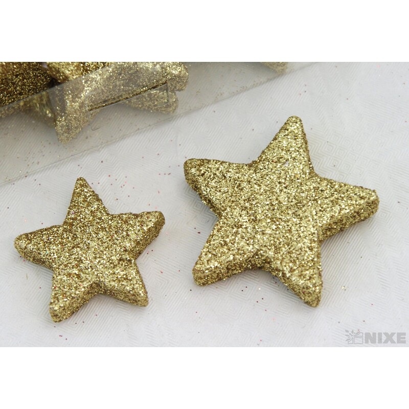 HVĚZDA PLNÁ 5-4cm 24ks*ZLATÁ