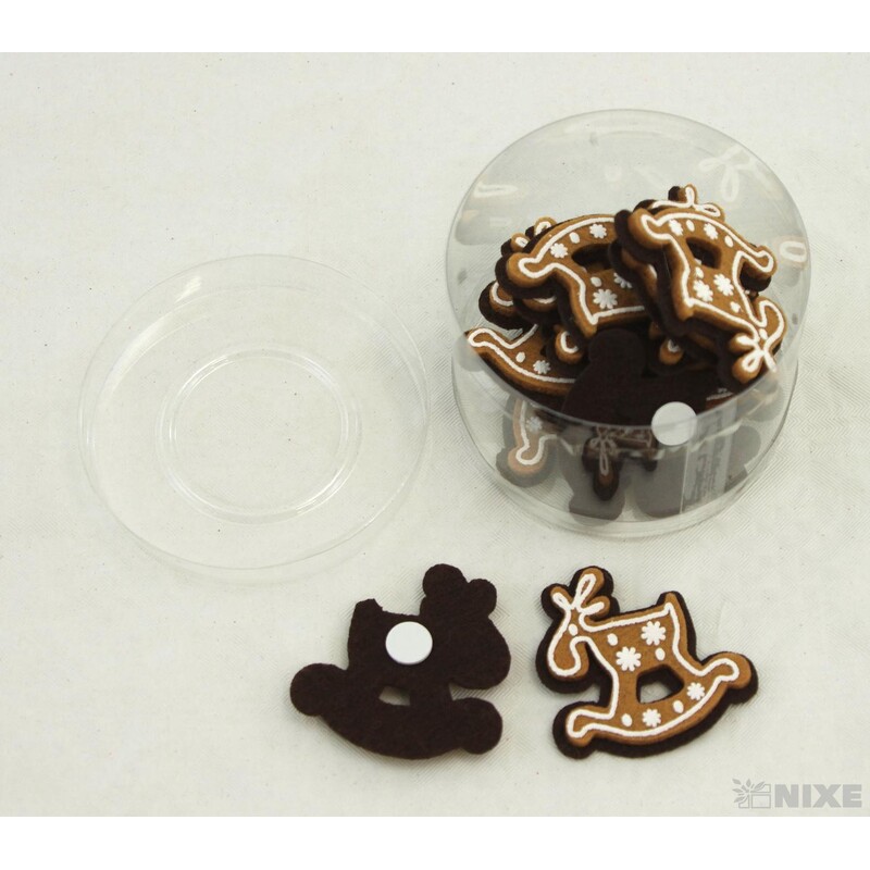 PERNÍČEK SOB NALEP. 4cm 12ks*HNĚDÁ