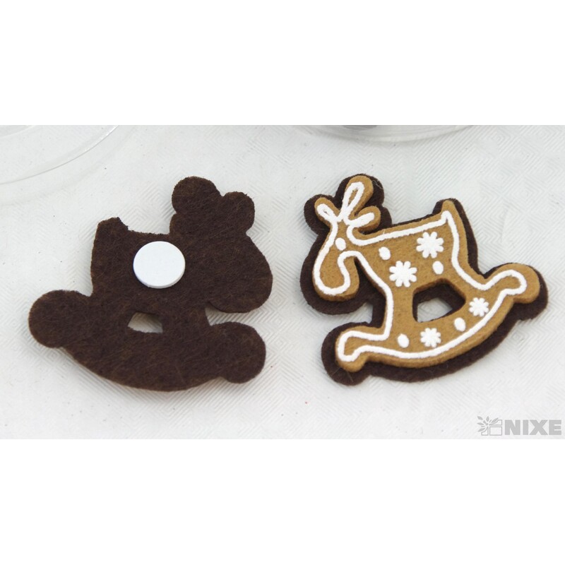 PERNÍČEK SOB NALEP. 4cm 12ks*HNĚDÁ