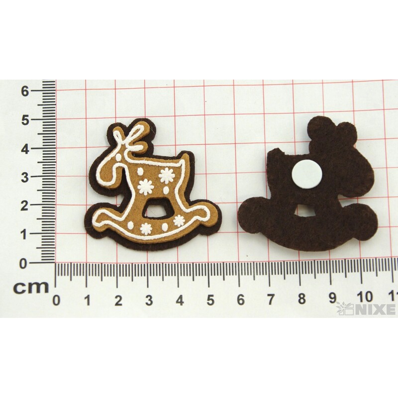 PERNÍČEK SOB NALEP. 4cm 12ks*HNĚDÁ