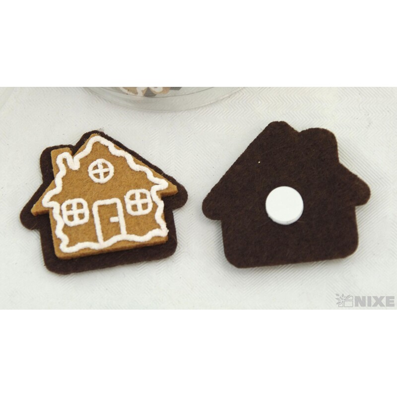 PERNÍČEK DOMEK NALEP. 3,5cm 12ks*HNĚDÁ