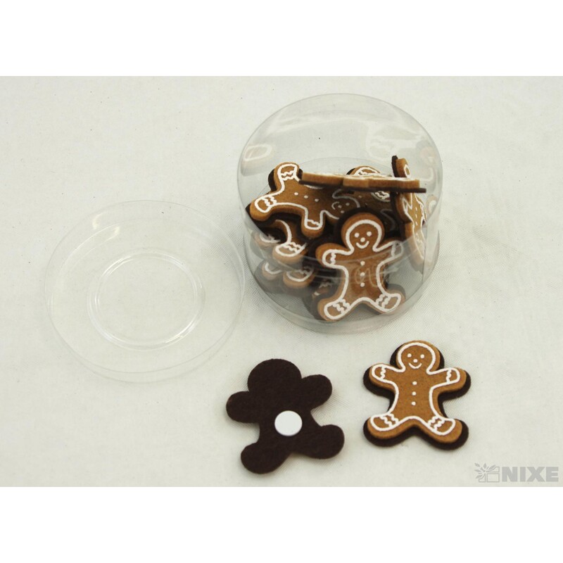 PERNÍČEK PANÁČEK NALEP. 4cm 12ks*HNĚDÁ