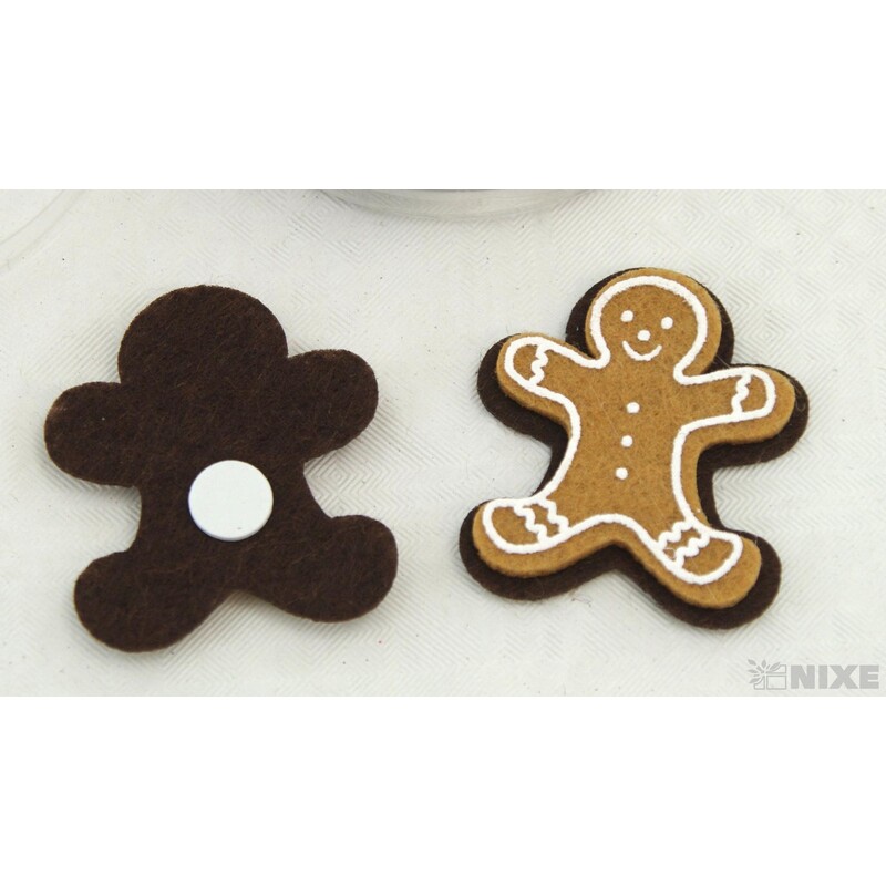 PERNÍČEK PANÁČEK NALEP. 4cm 12ks*HNĚDÁ