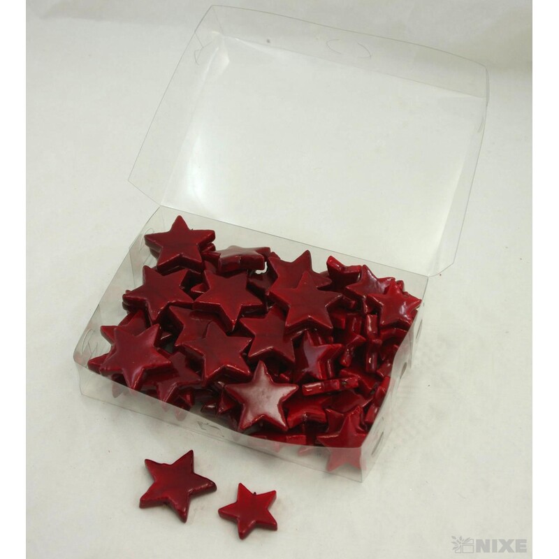 HVĚZDA 4-5cm 72ks*ČERVENÁ
