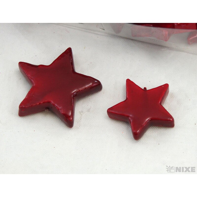 HVĚZDA 4-5cm 72ks*ČERVENÁ