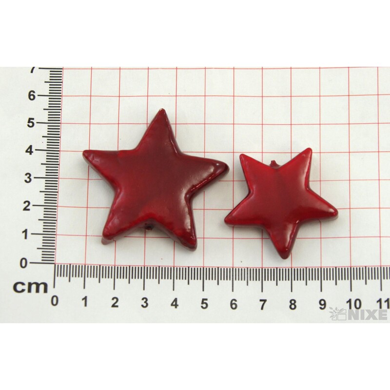 HVĚZDA 4-5cm 72ks*ČERVENÁ