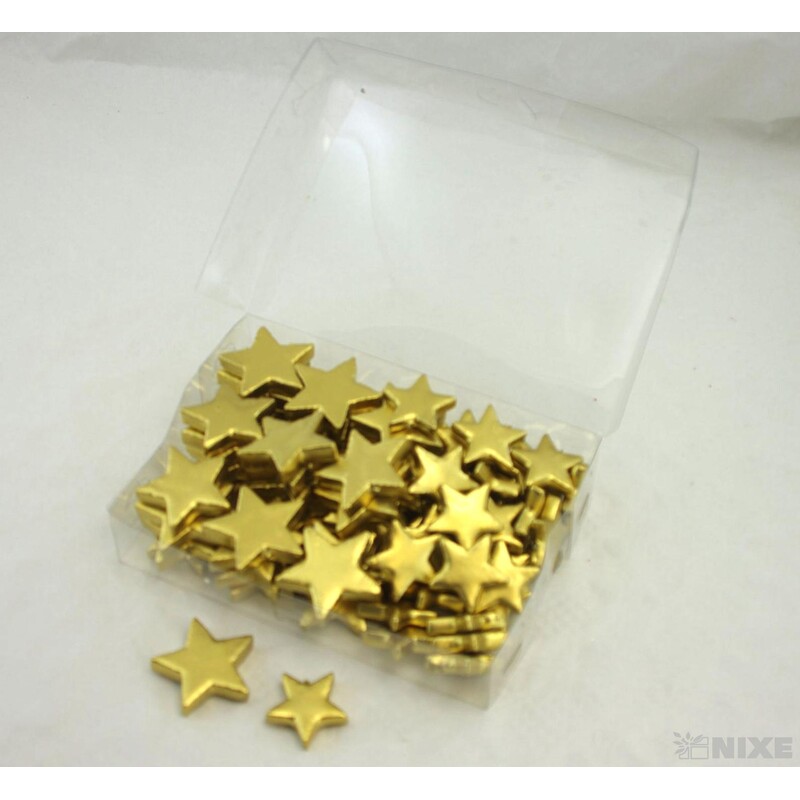 HVĚZDA 4-5cm 72ks*ZLATÁ