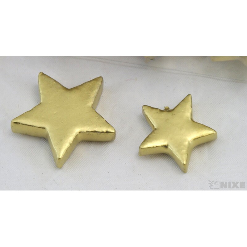 HVĚZDA 4-5cm 72ks*ZLATÁ