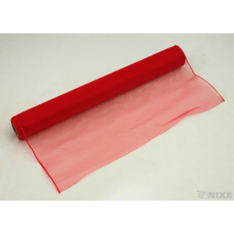 ORGANZA 39cmx9m*ČERVENÁ