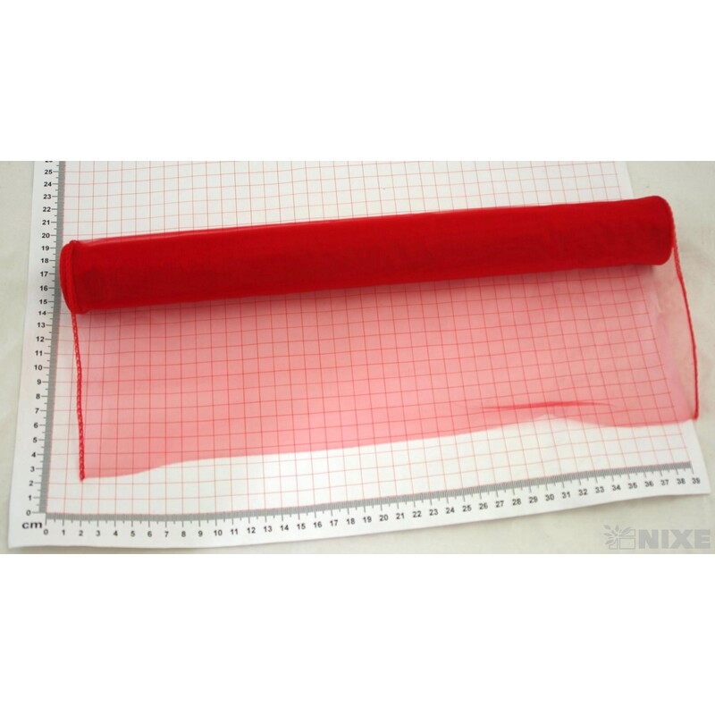 ORGANZA 39cmx9m*ČERVENÁ