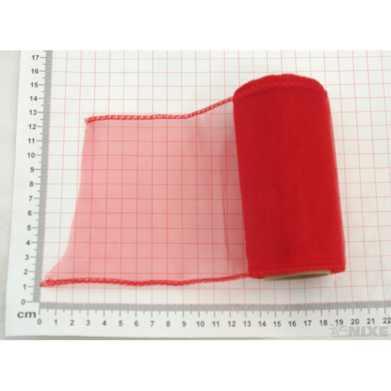 ORGANZA 12cmx8m*ČERVENÁ