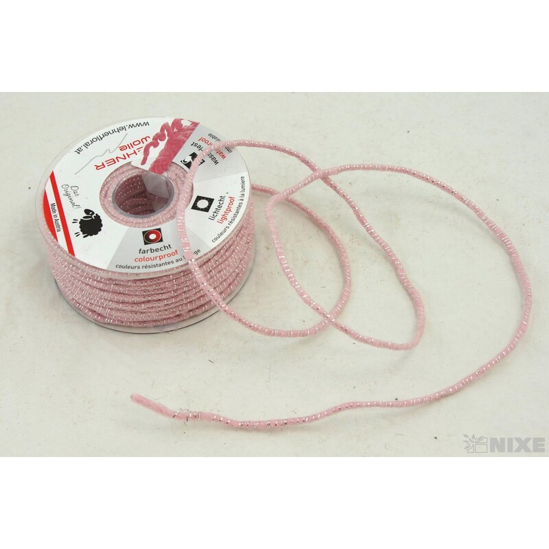 STUHA PLSTĚNÁ DRÁT 5mmx33m*RŮŽOVÁ