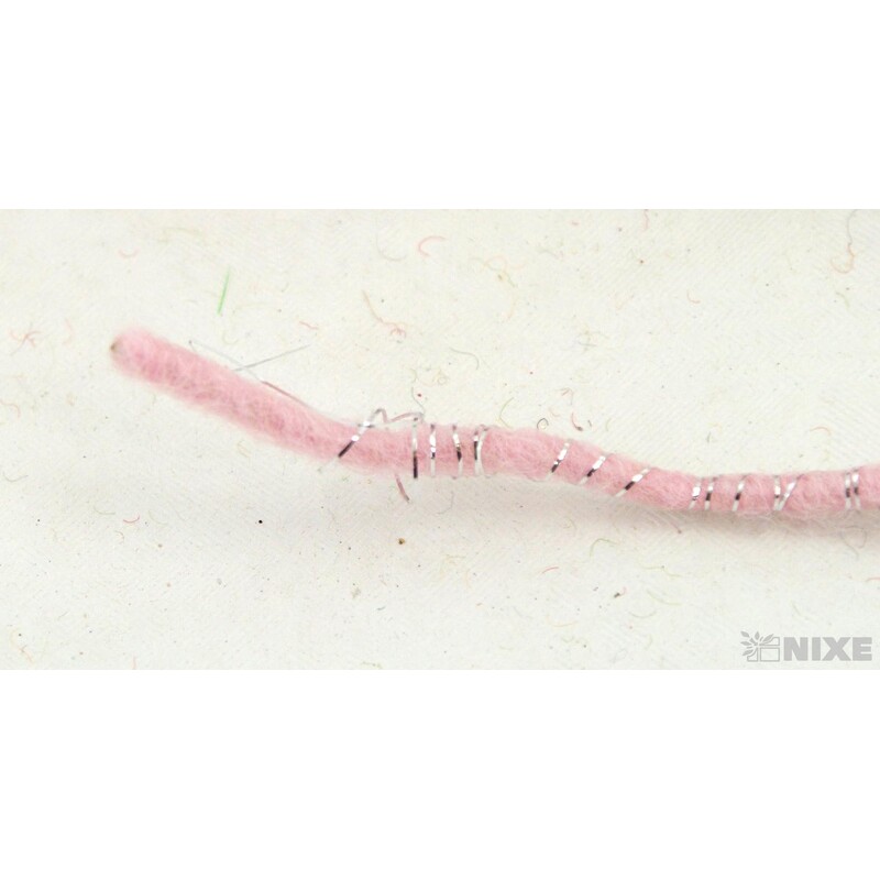 STUHA PLSTĚNÁ DRÁT 5mmx33m*RŮŽOVÁ