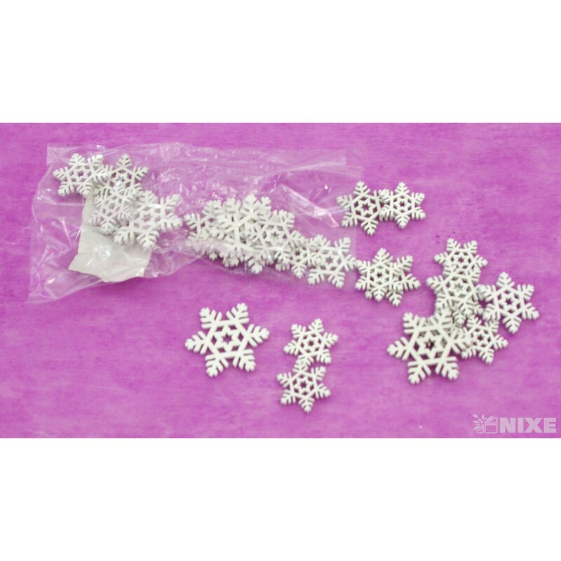 VLOČKA DŘEVO 26ks 2,8-3,5cm*BÍLÁ