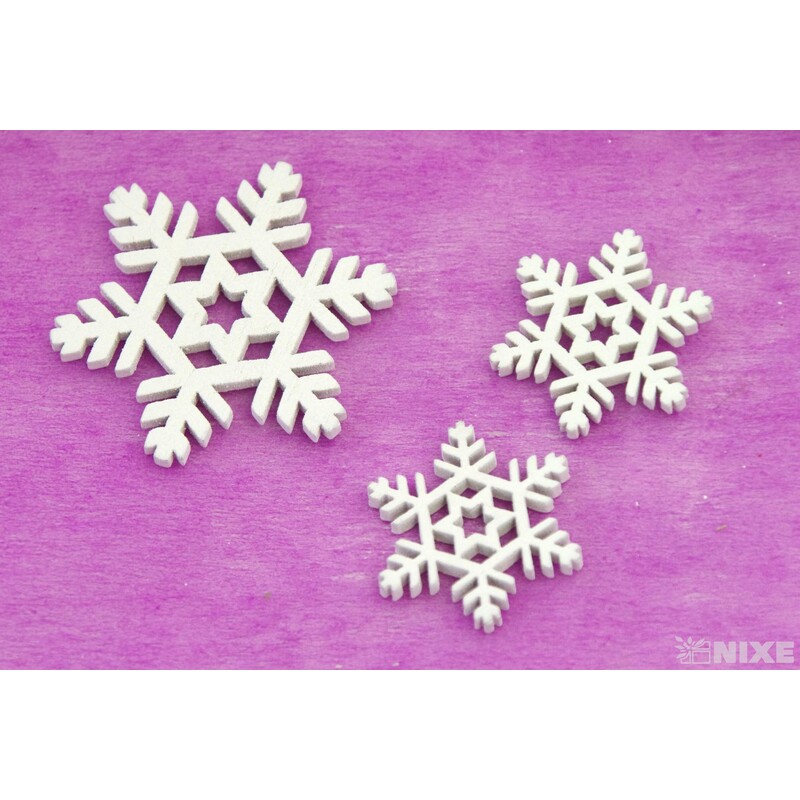 VLOČKA DŘEVO 26ks 2,8-3,5cm*BÍLÁ