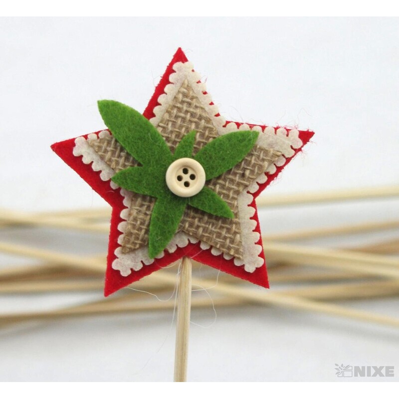 ZÁPICH FILC HVĚZDA 12ks 7x35cm*