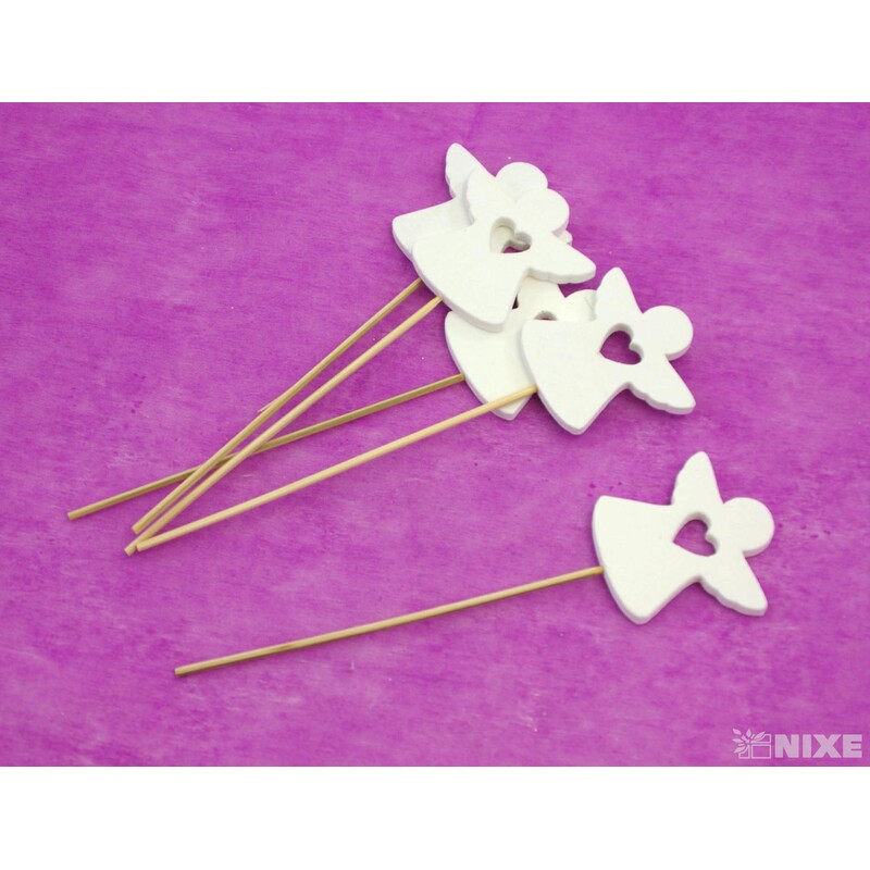 ZÁPICH ANDĚL 5ks 6x20cm*BÍLÁ