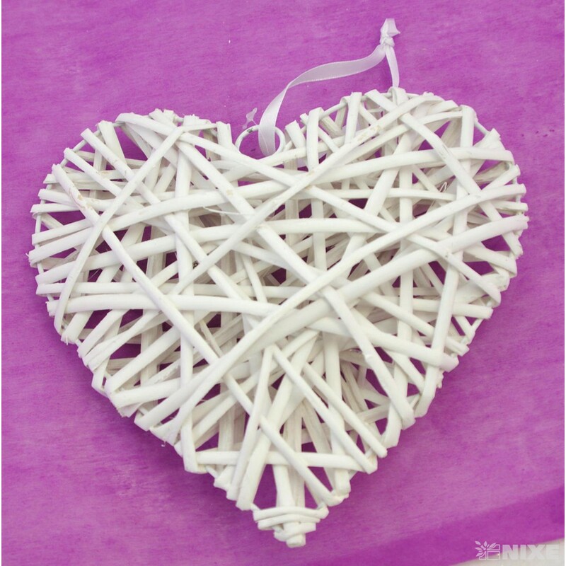 SRDCE ZÁVĚS 24cm*BÍLÁ