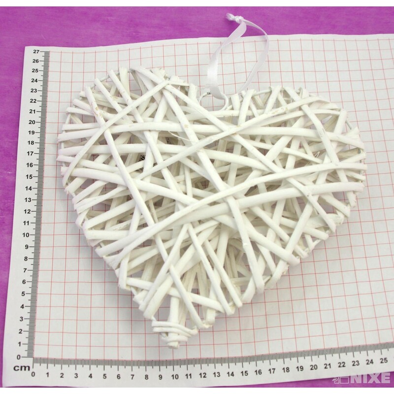 SRDCE ZÁVĚS 24cm*BÍLÁ