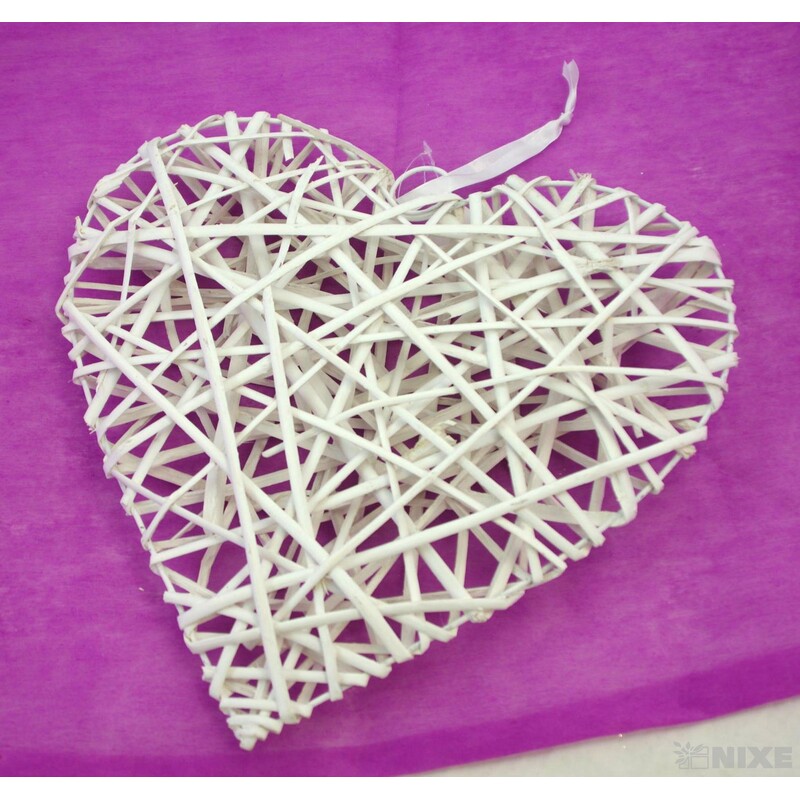 SRDCE ZÁVĚS 35cm*BÍLÁ