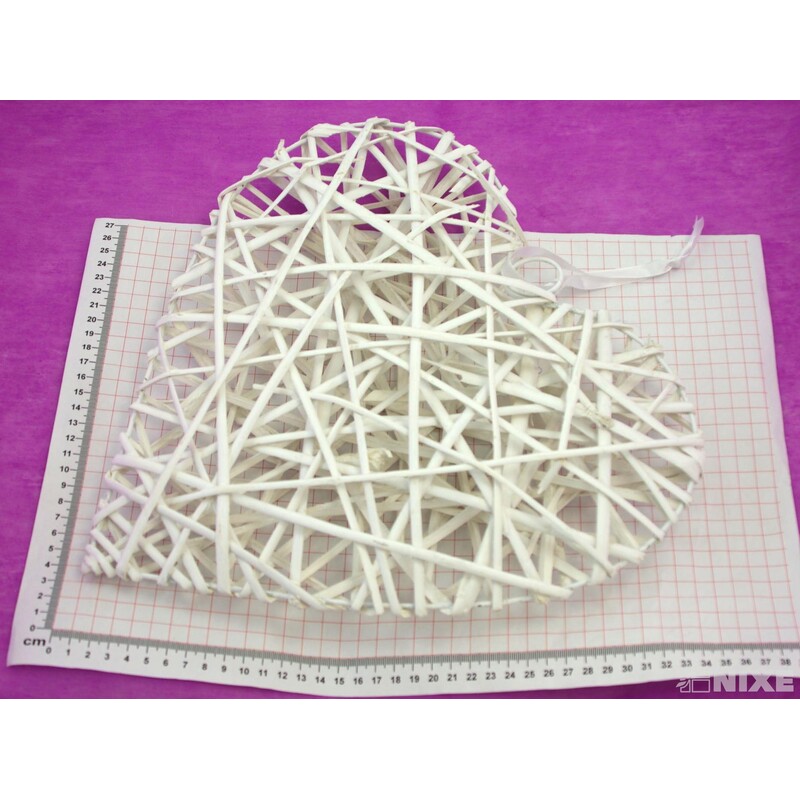 SRDCE ZÁVĚS 35cm*BÍLÁ