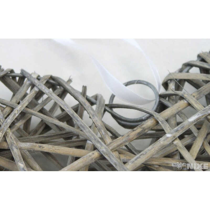 SRDCE ZÁVĚS 35cm*ŠEDÁ