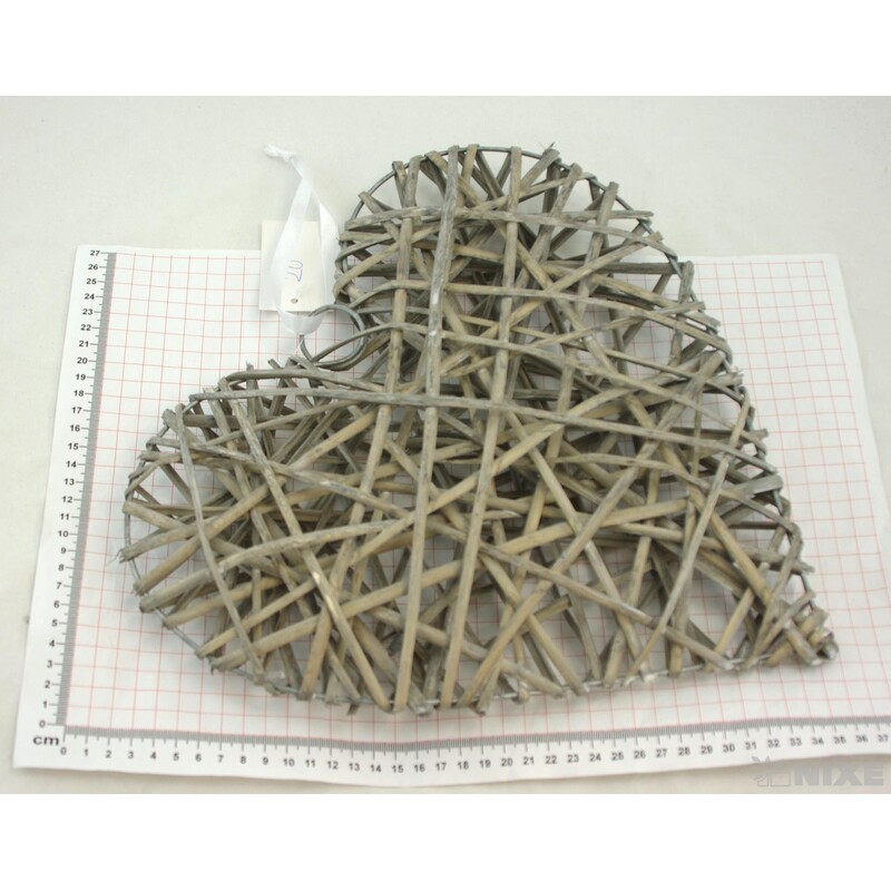 SRDCE ZÁVĚS 35cm*ŠEDÁ