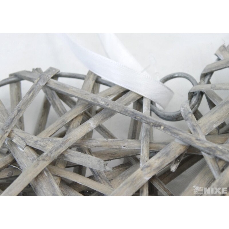 SRDCE ZÁVĚS 30cm*ŠEDÁ