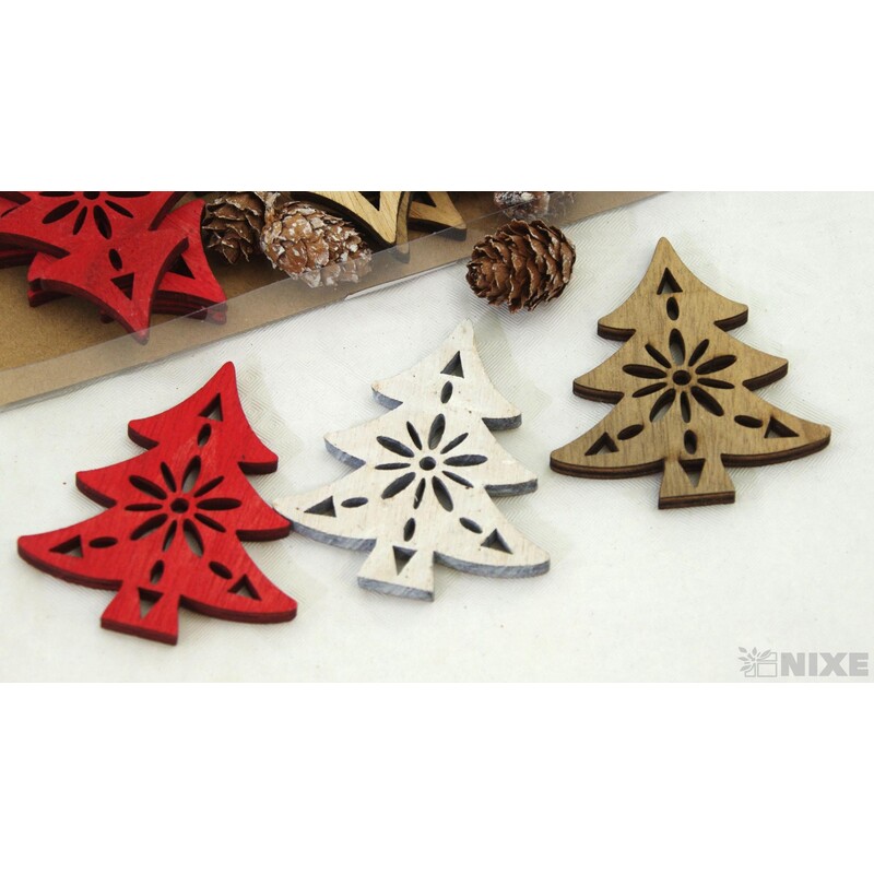 ZÁVĚS STROMEK D 12ks 5x7cm*MIX BAREV