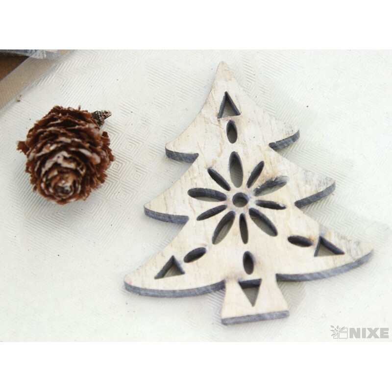 ZÁVĚS STROMEK D 12ks 5x7cm*MIX BAREV