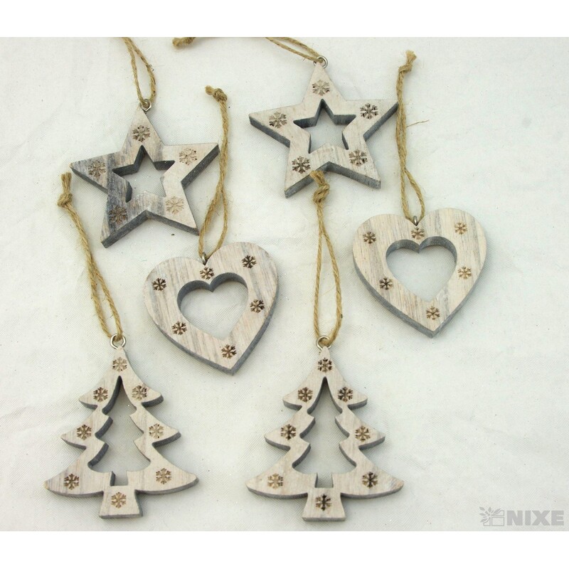 ZÁVĚS STROMEK D MIX 6ks 7cm*