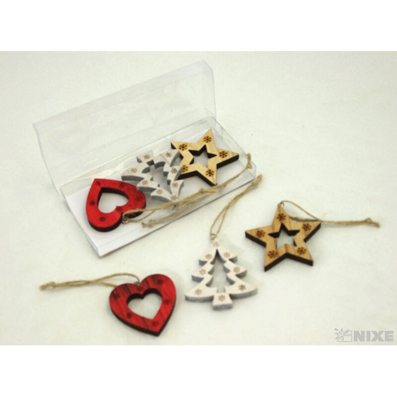 ZÁVĚS STROMEK D MIX 6ks 7cm*