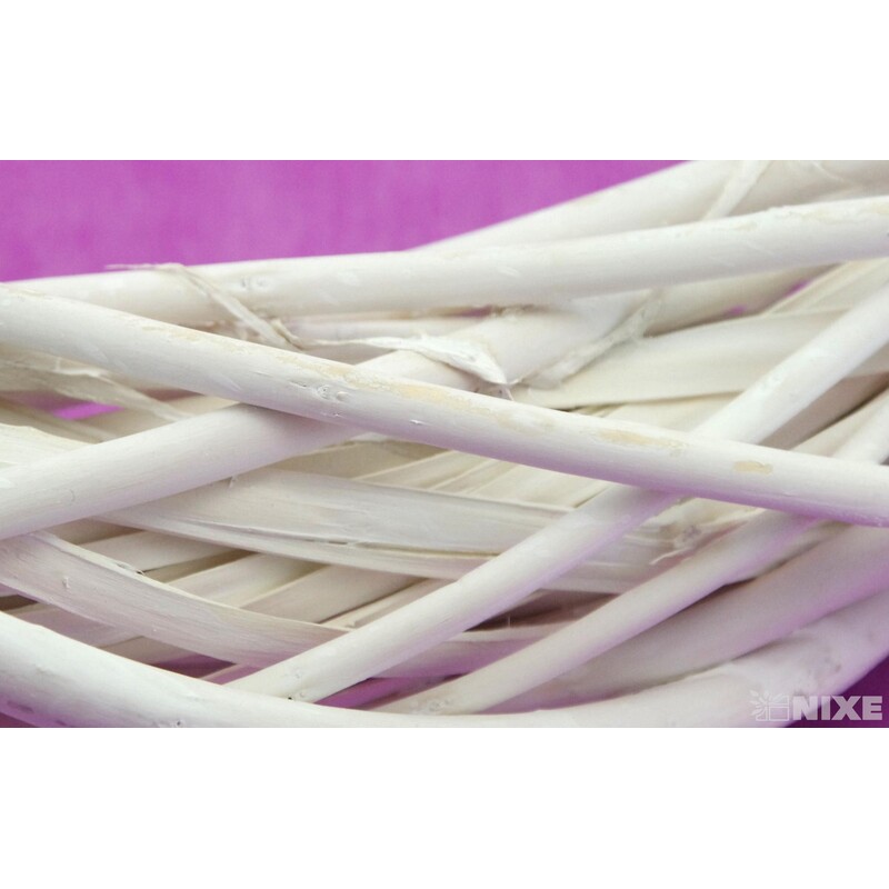 VĚNEC PROUTĚNÝ 43cm*BÍLÁ