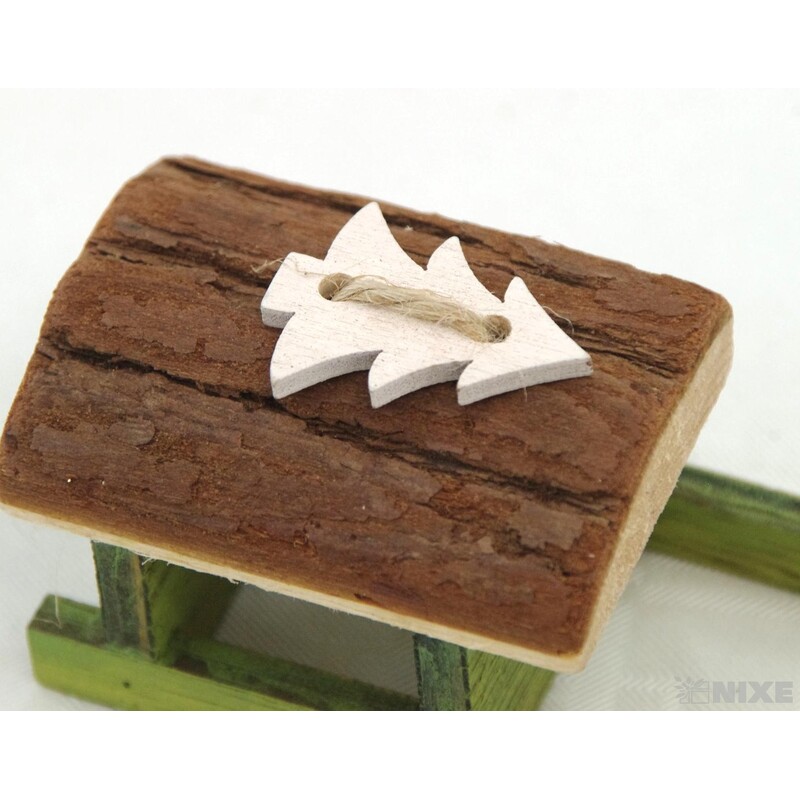 SÁŇKY DŘEVO 4x10cm*ZELENÁ