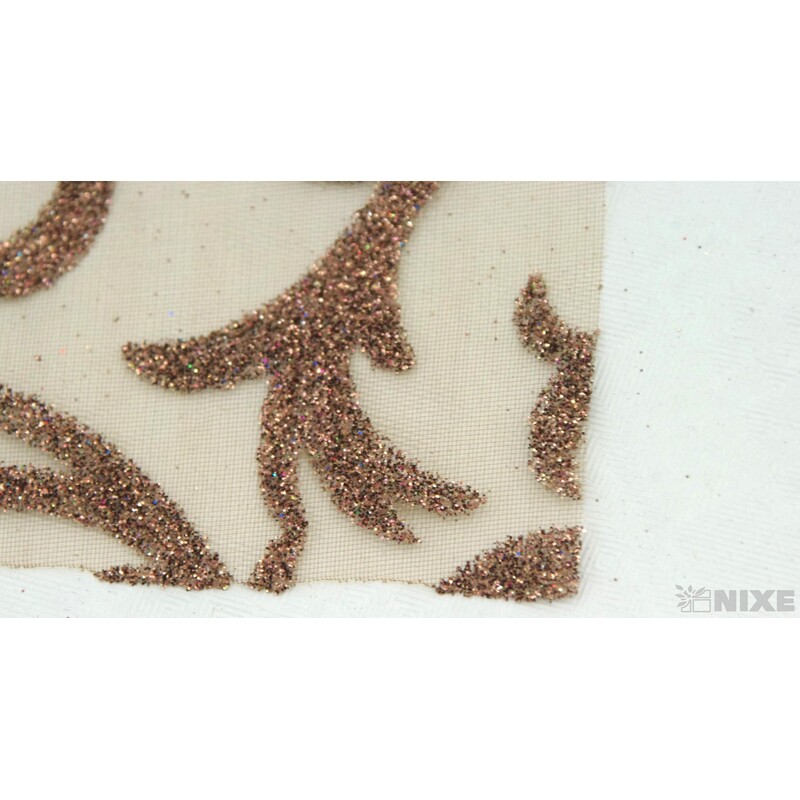 ORGANZA GLITR 2229 36cmx5yd*HNĚDÁ