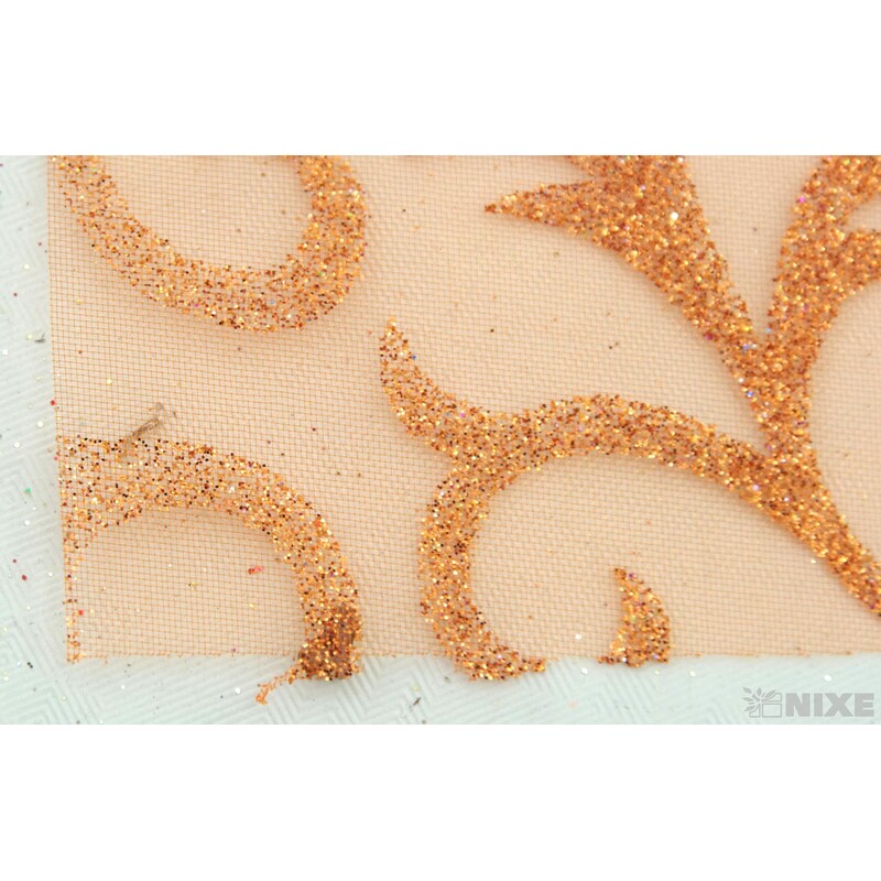 ORGANZA GLITR 2229 36cmx5yd*ORANŽOVÁ