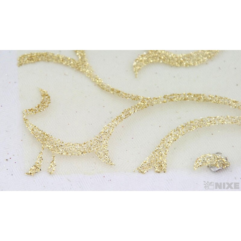 ORGANZA GLITR 2229 36cmx5yd*ZLATÁ