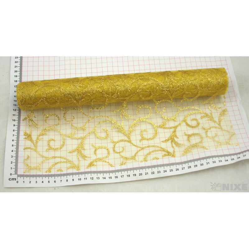 ORGANZA GLITR 2229 36cmx5yd*ZLATÁ