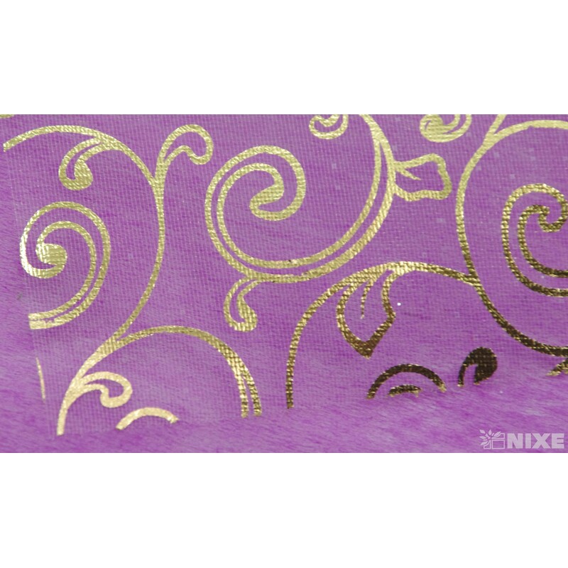 ORGANZA TISK 2231 36cmx5yd*ZLATÁ