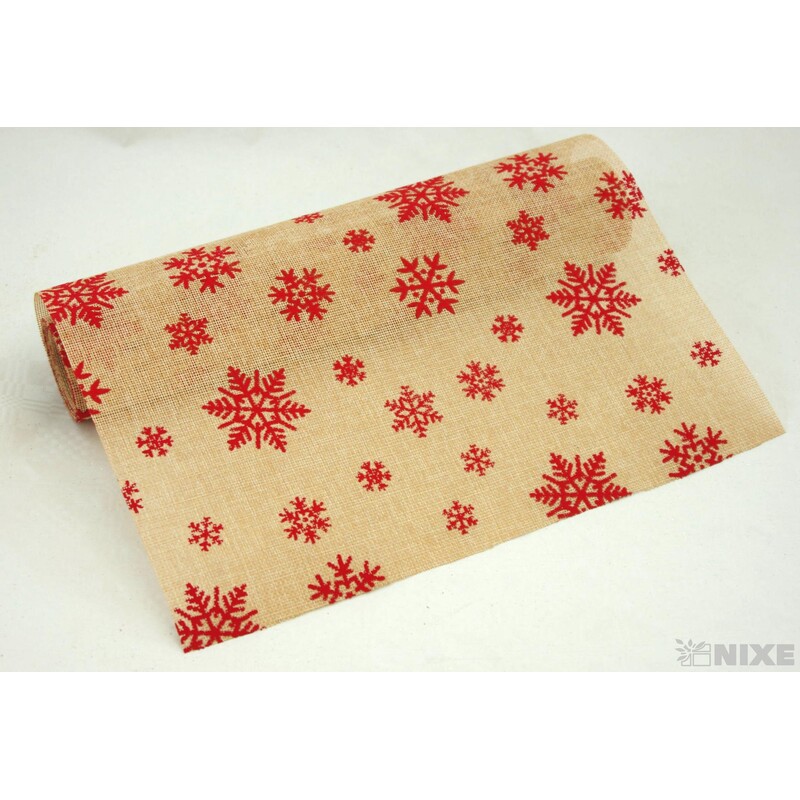 ROLE JUTA VLOČKA 36cmx3m*PŘÍRODNÍ+ČERVENÁ