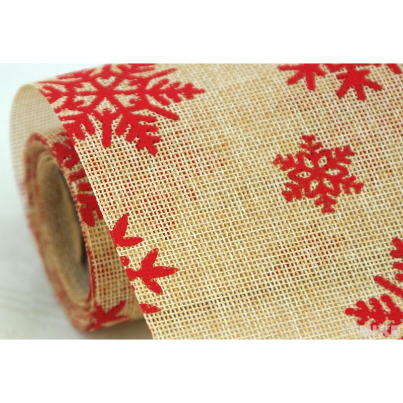 ROLE JUTA VLOČKA 36cmx3m*PŘÍRODNÍ+ČERVENÁ