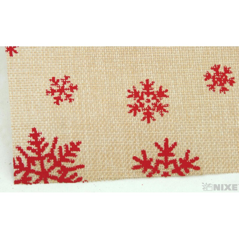 ROLE JUTA VLOČKA 36cmx3m*PŘÍRODNÍ+ČERVENÁ