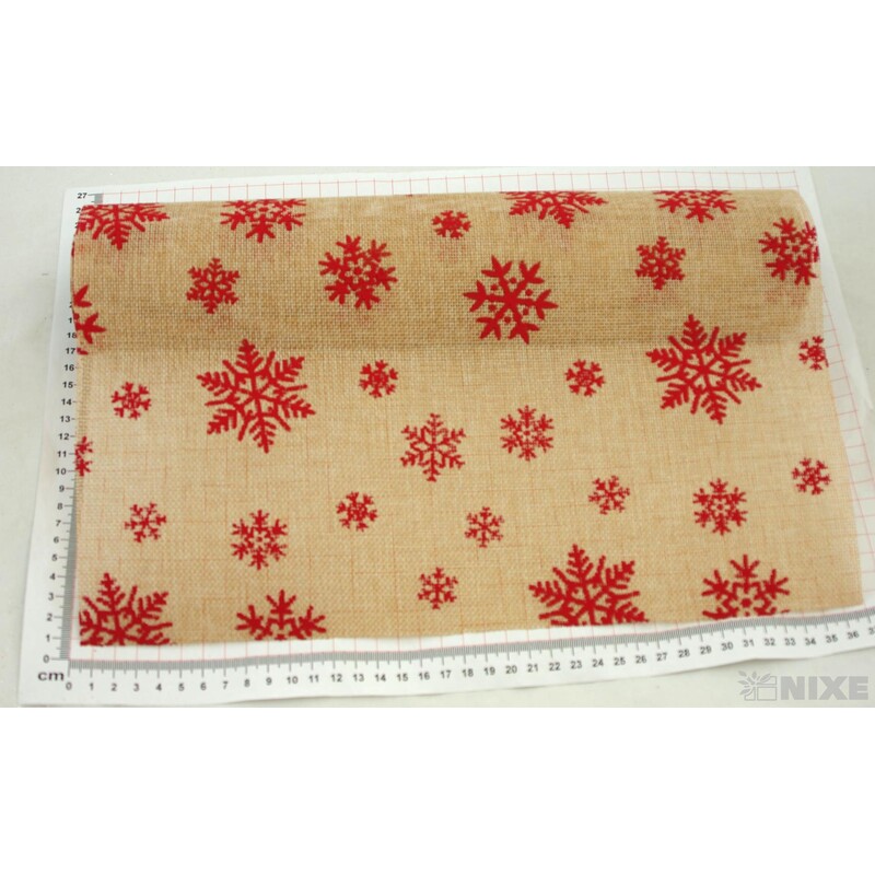 ROLE JUTA VLOČKA 36cmx3m*PŘÍRODNÍ+ČERVENÁ